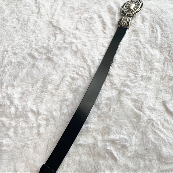 Chicos Rhinestone Bling Leather Statement Belt M!L - Picture 3 of 12